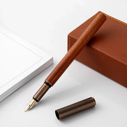 Luxury Retro Wood Bronze Fountain Pen