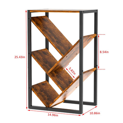 5 Tier Tree Bookshelf With Wood Shelves