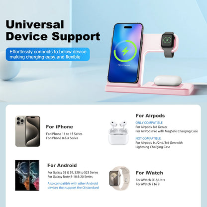 3 In 1 Magnetic Wireless Charger Stand