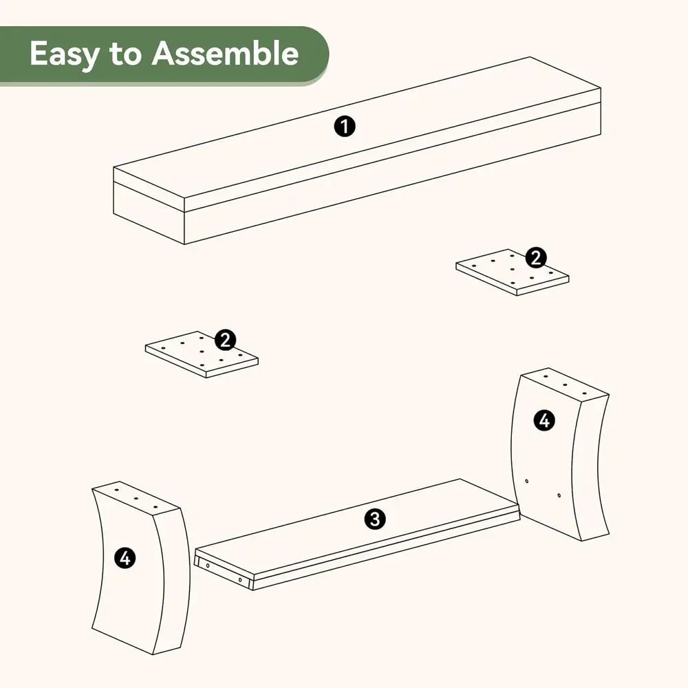 Solid Wood TV Stand Low Entertainment Center with Storage