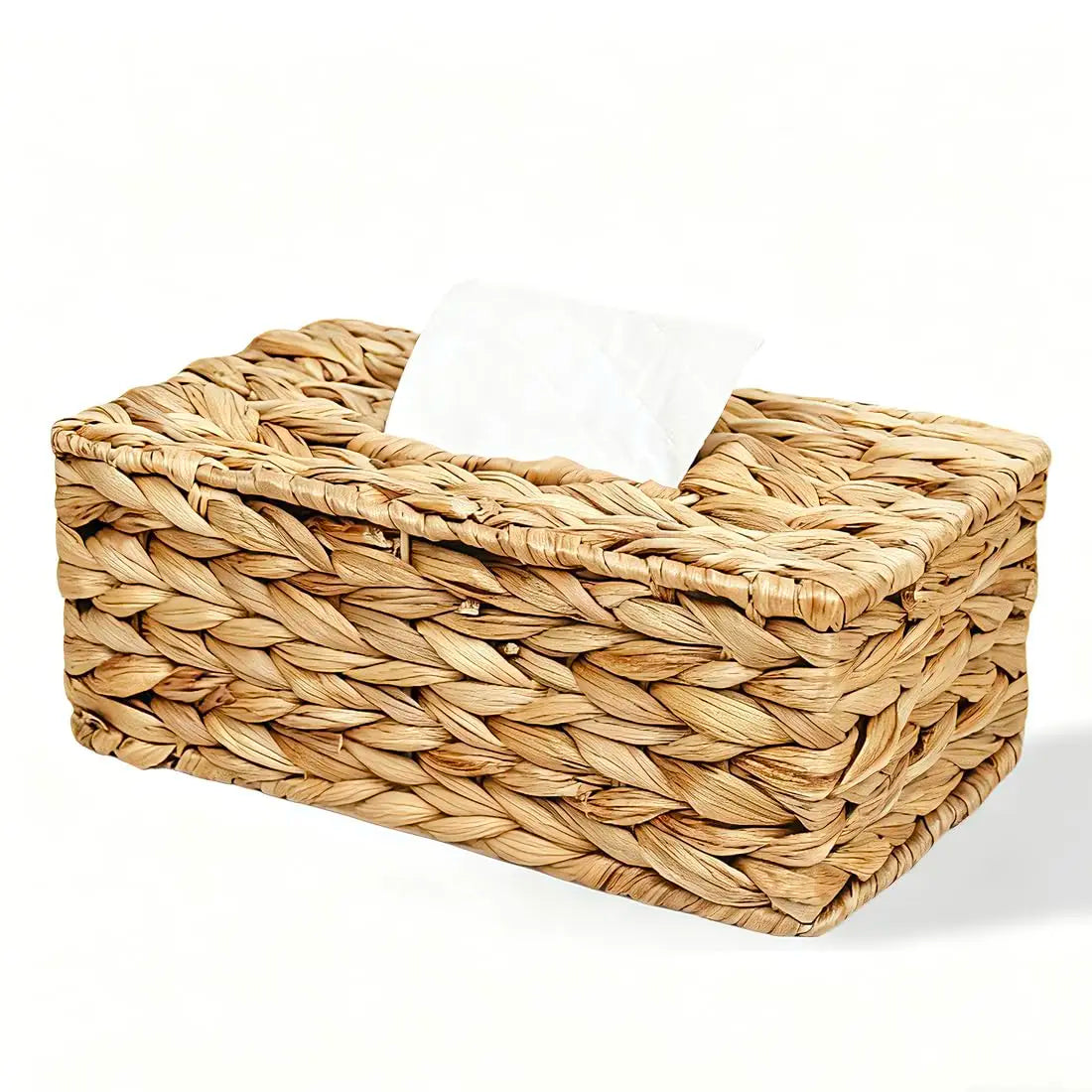 Water Hyacinth Woven Rectangular Tissue Box Holder