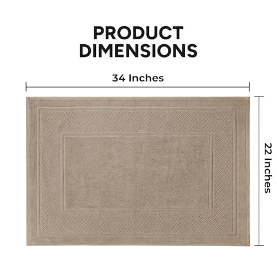 100% Cotton Set of 4 Absorbent Bathmat