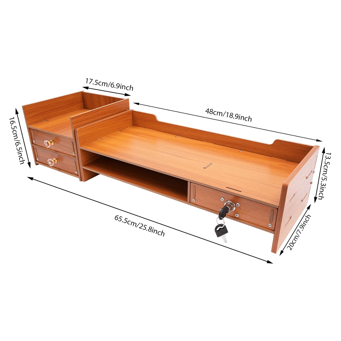 Wooden Desk Monitor Riser Computer Stand