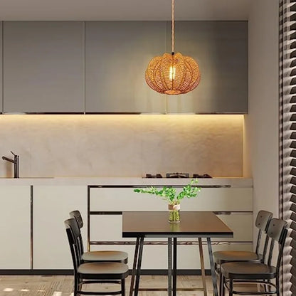 Plug in Pendant Light Rattan Hanging Lights