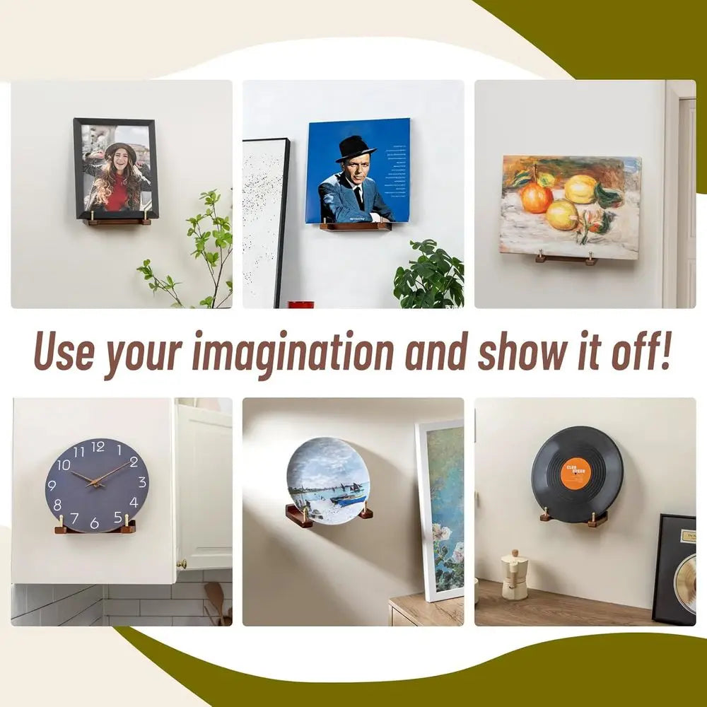 Wall Mount Wooden Decorative Plate Holder