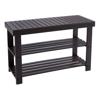 3-Tier Bamboo Shoe Rack Bench