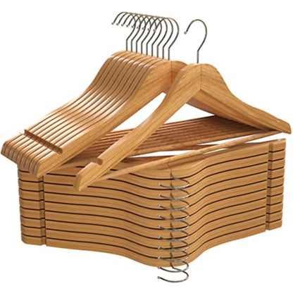 Premium Wooden Hangers 30 Pack