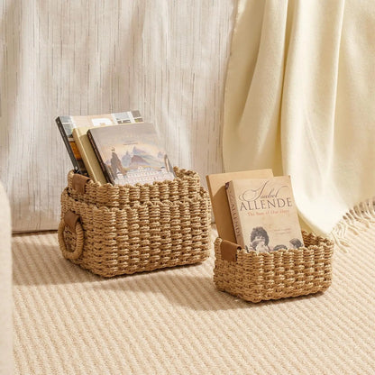 Decorative Square Basket Organizer Set of 3