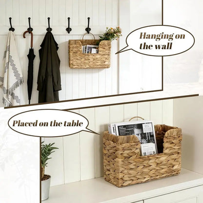Hanging Woven Wall Magazine Holder Storage