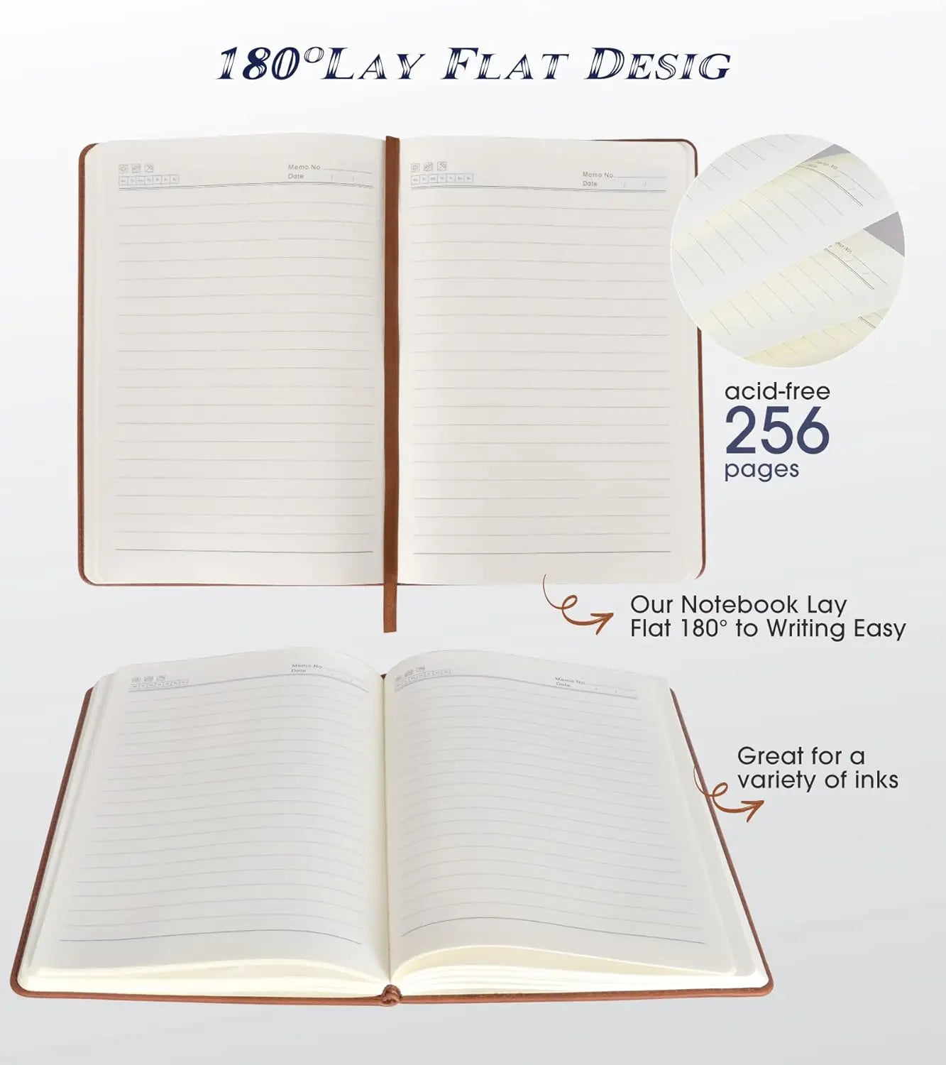 A5 Hardcover Leather Journal Notebook