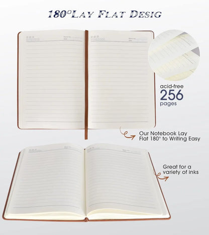 A5 Hardcover Leather Journal Notebook