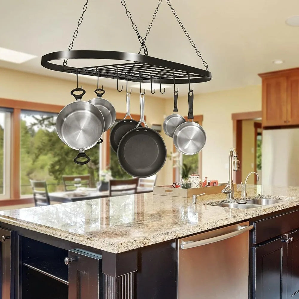 Pot Pan Rack Decorative Wall Mounted Storage