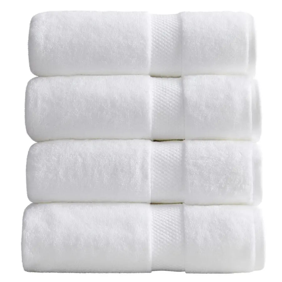 White Bath Towels Set of 4