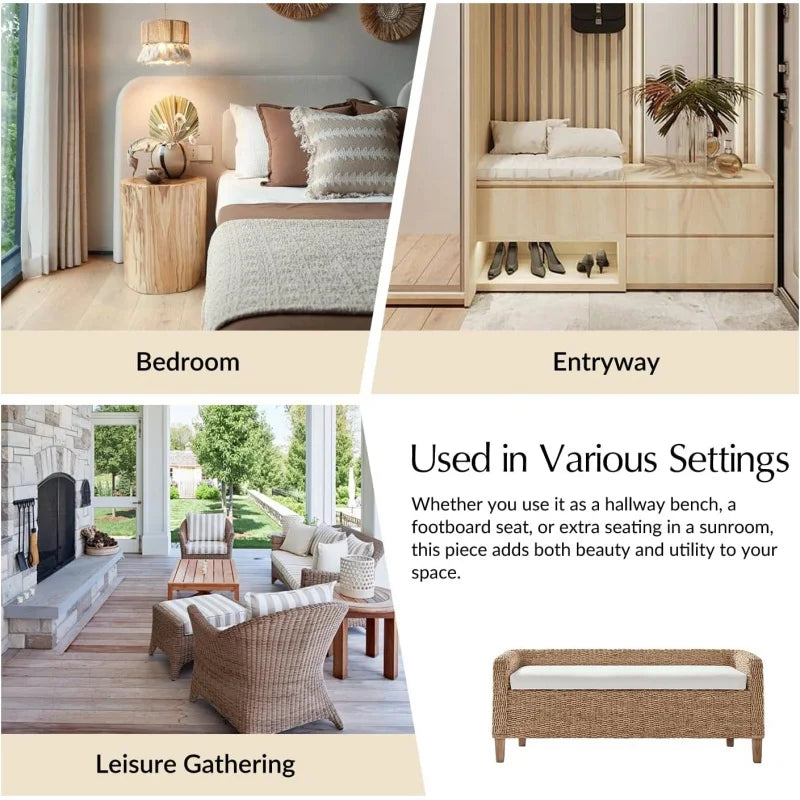 Rattan Storage with Backrest/End of Bed