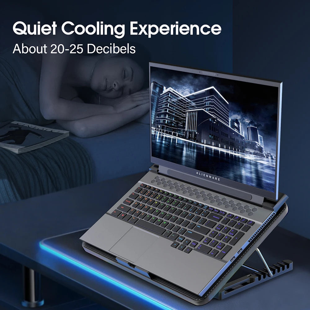 Laptop Cooling Pad with 6 Quiet Fans