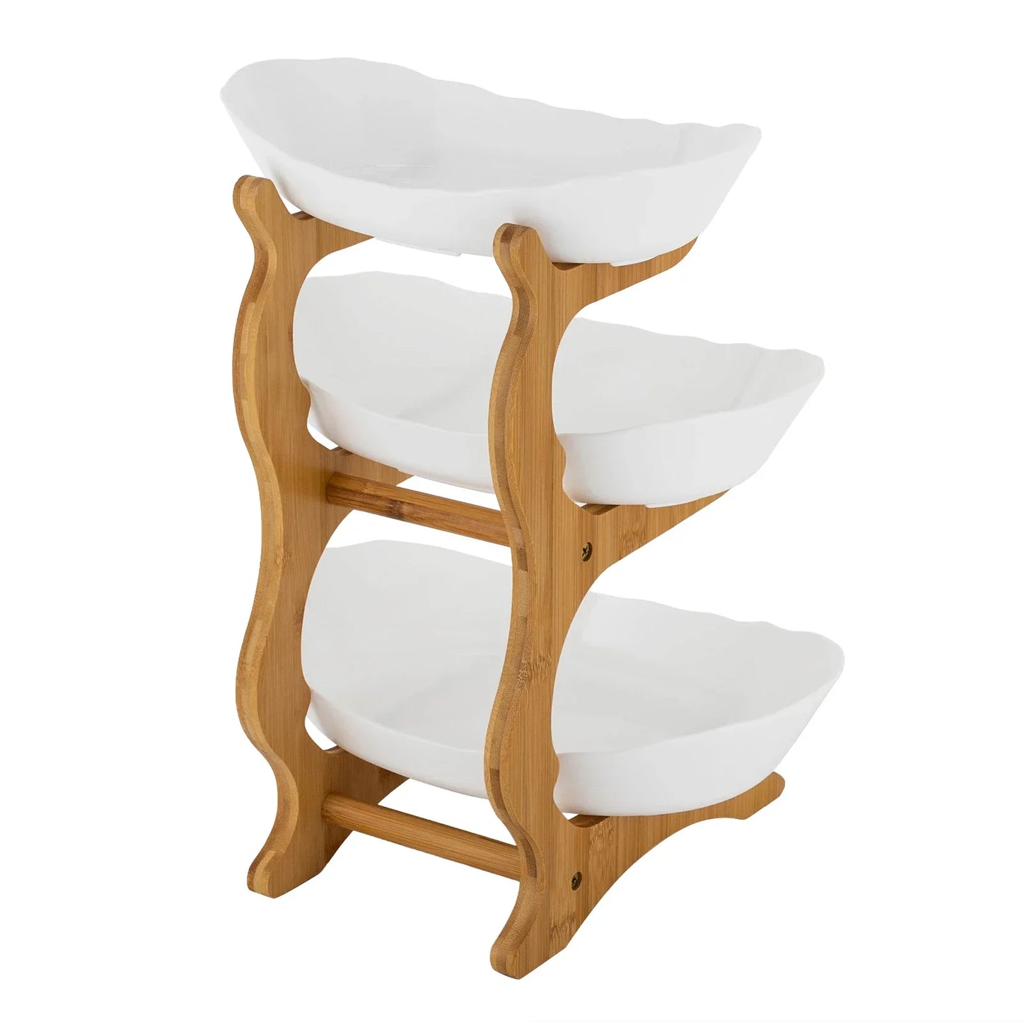 3 Tiered Ceramic Fruit Bowl Detachable