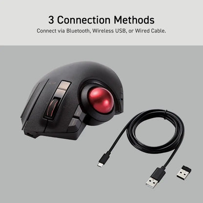 Wireless Ergonomic 3-Device Connectivity Trackball Mouse