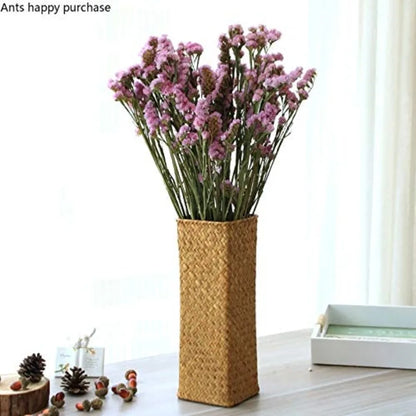 Natural Seaweed Weave Basket Pastoral Rattan Vase