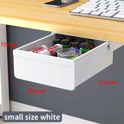 Hidden Under Desk Drawer Storage Office Organizer