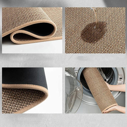 Washable Non-slip Kitchen Sisal Running Rug