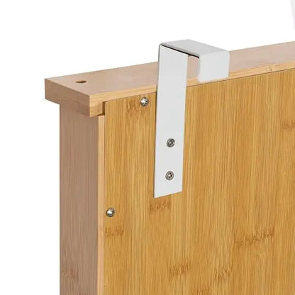 Bamboo Folding Door-Mounted Laundry Drying Rack