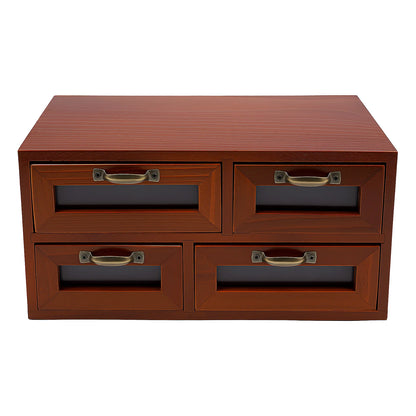Retro Wooden Desktop Storage Cabinet