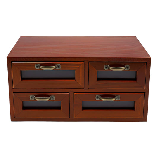 Retro Wooden Desktop Storage Cabinet