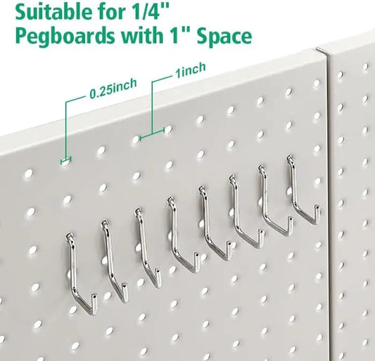 48-Piece Gray Metal Pegboard Kit