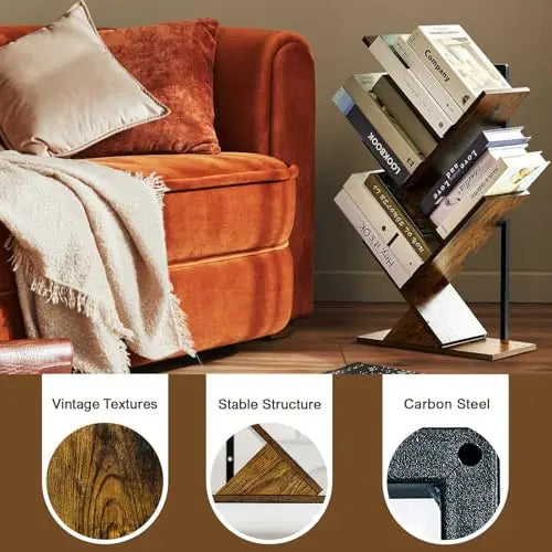 Five Tier Tree Wall Floating Bookshelf
