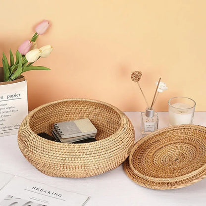 Woven Bread Basket Natural Rattan Basket