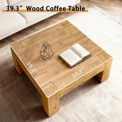 Solid Wood Square Coffee Table