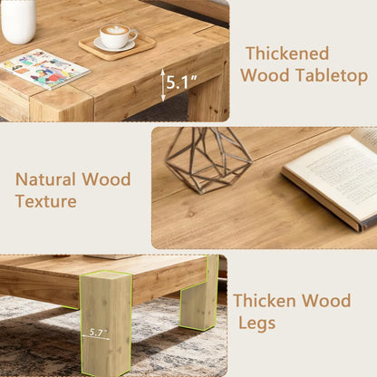Solid Wood Square Coffee Table