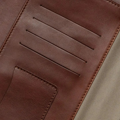 Leather Portfolio with Zipper for Laptop Sleeve