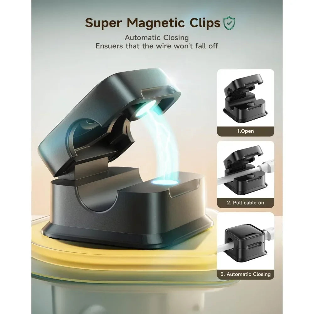 8-pack Magnetic Desk Cable Clamp