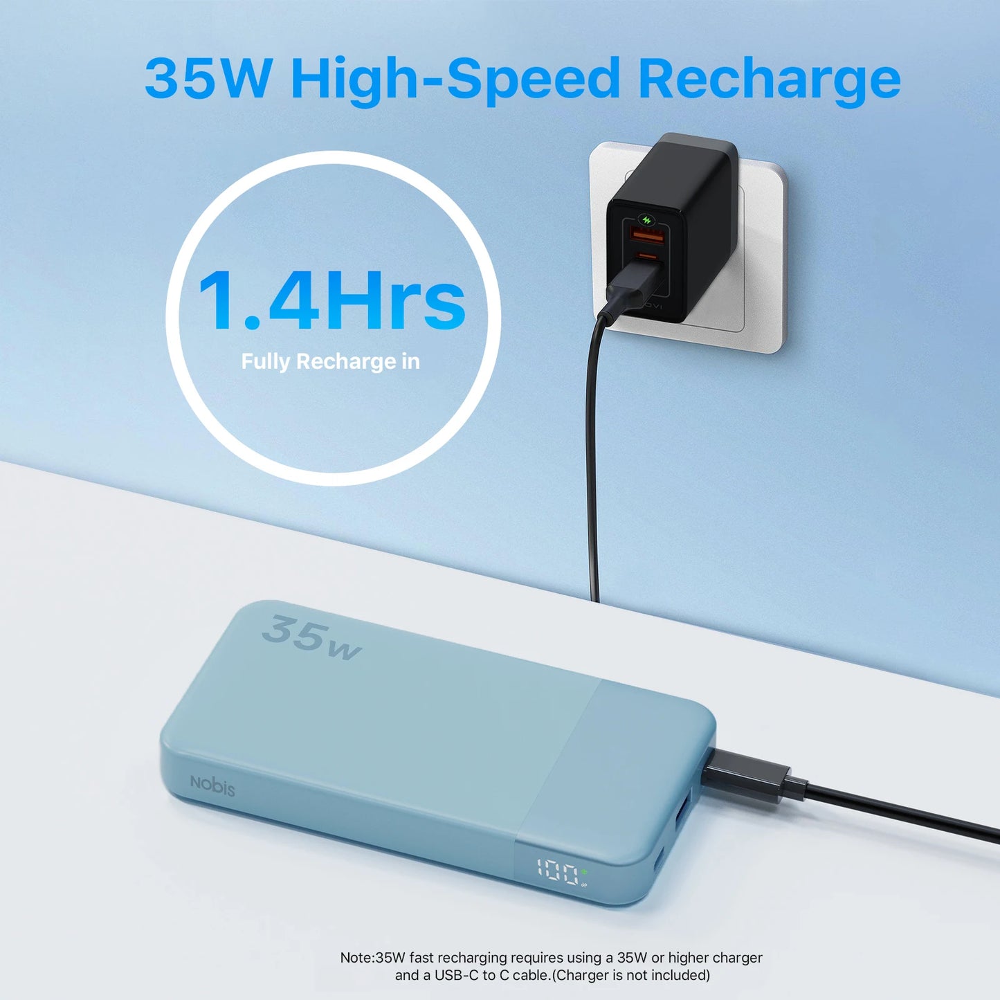 Slim Power Bank 10000mAh Mini Pocket