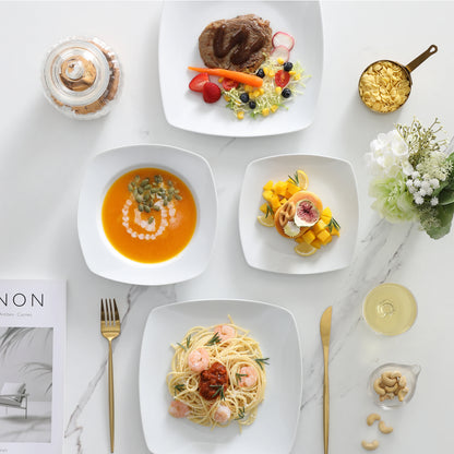 Classic 18-Piece Ceramic Porcelain Dinnerware Set