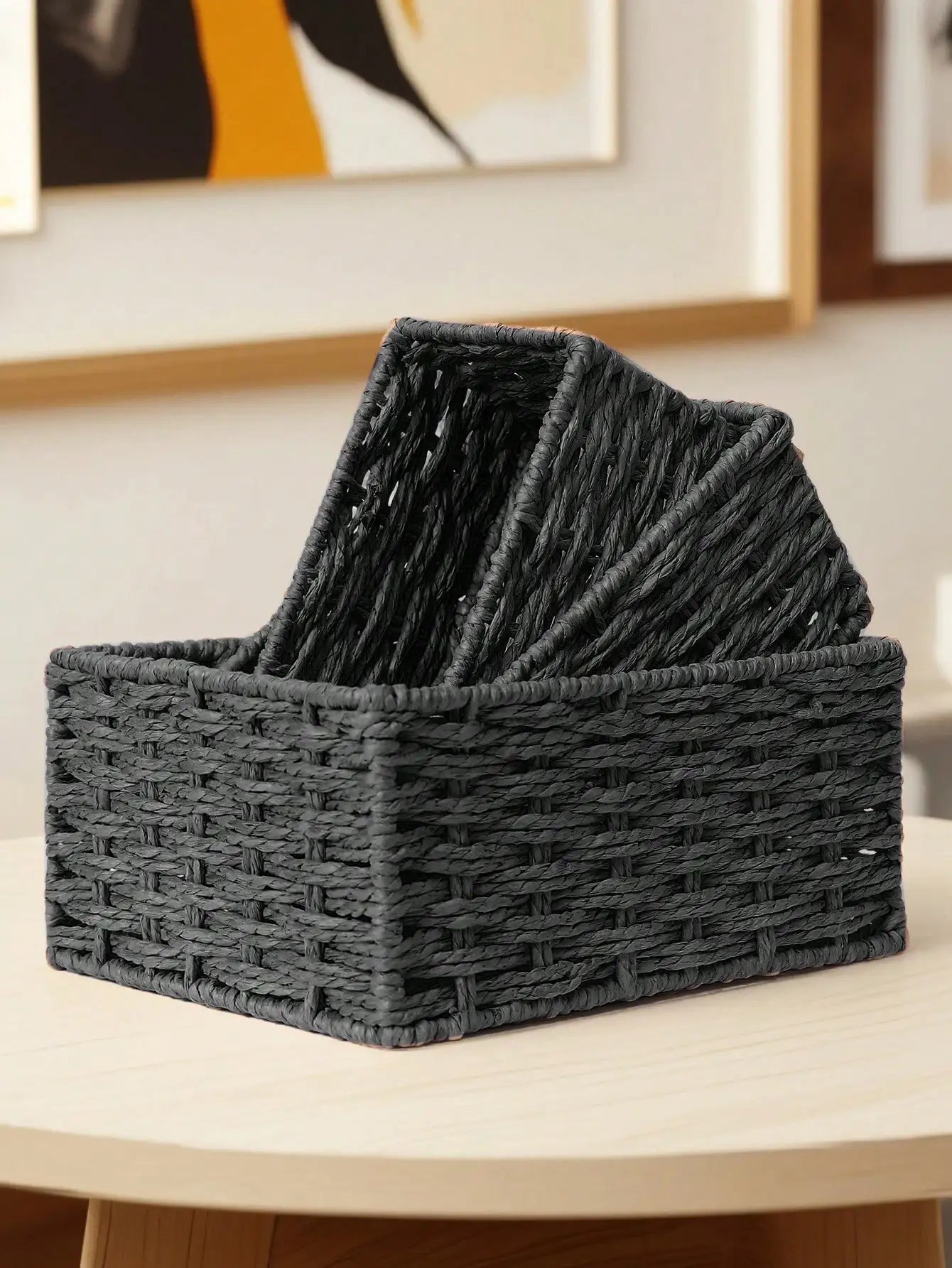 Handmade Rattan Woven Organizer Tray