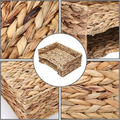 2 Tier Water Hyacinth Letter Storage Basket