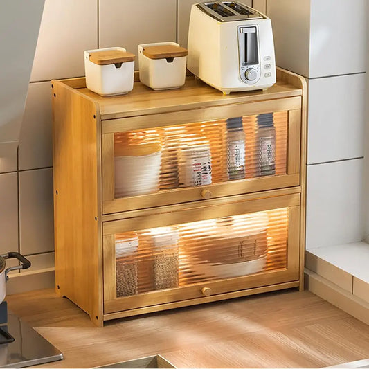 2 Doors Freestanding Kitchen Countertop Storage Cabinet