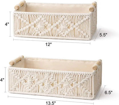 Storage Baskets Boho Decor Box