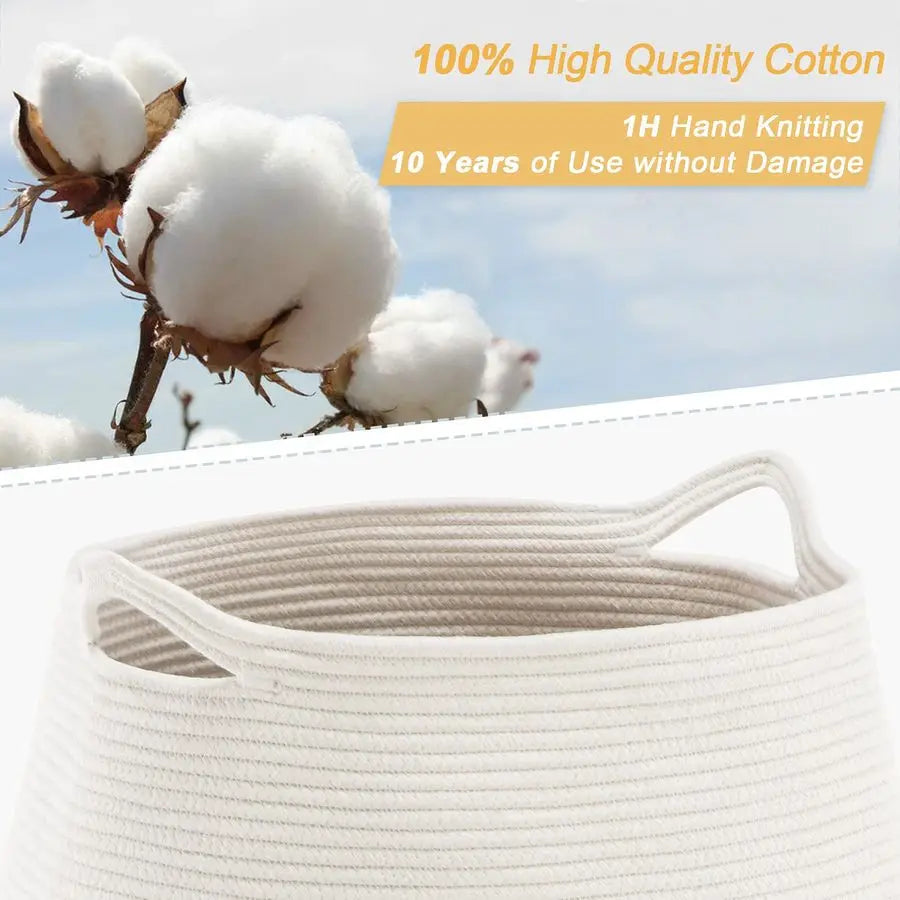 Rope Laundry Hamper Collapsible Basket