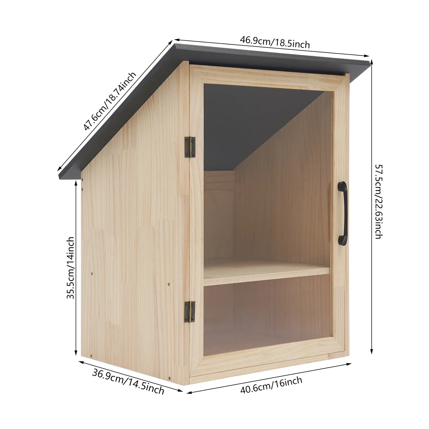 Wooden Bookshelf Library Box with Desktop Drawers