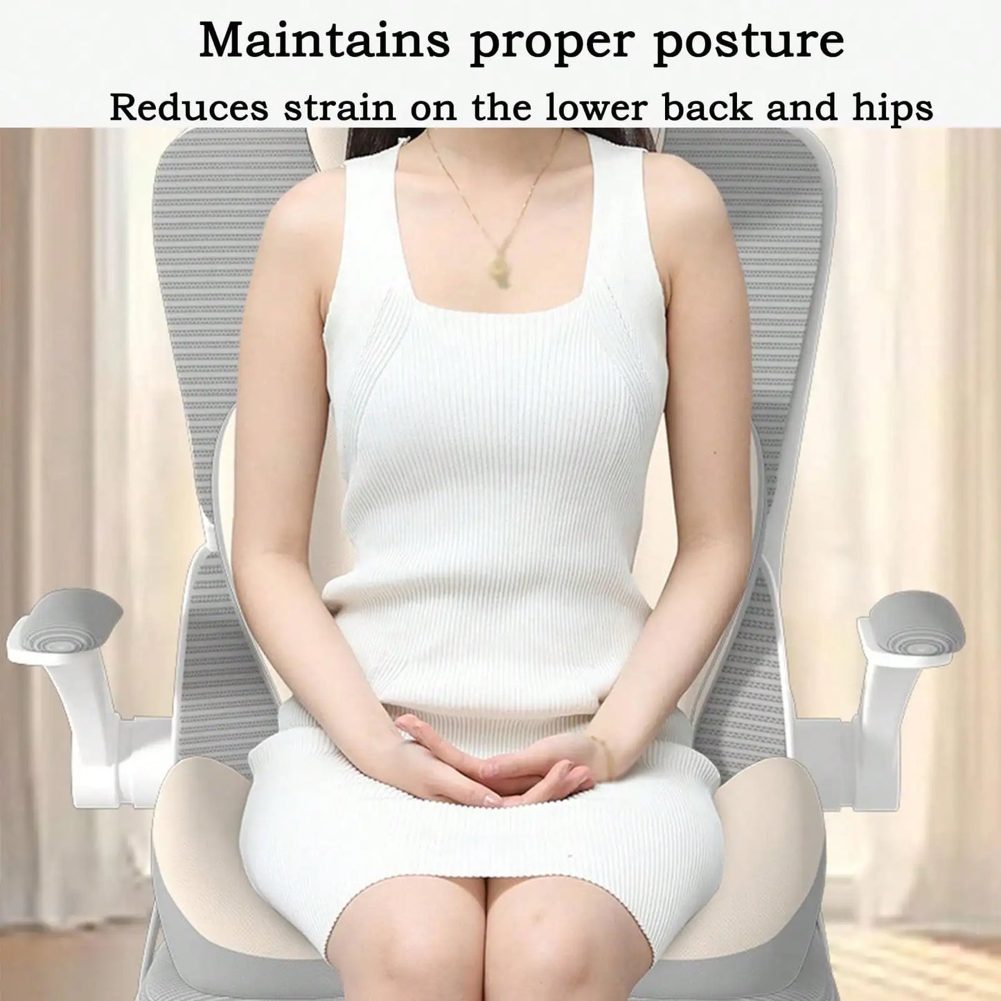 Memory Foam L-Shaped Seat Cushion Lumbar Support
