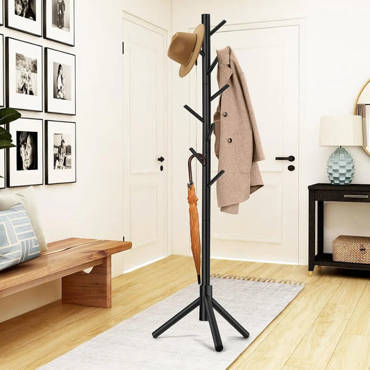 Freestanding Coat Rack with 8 Hooks