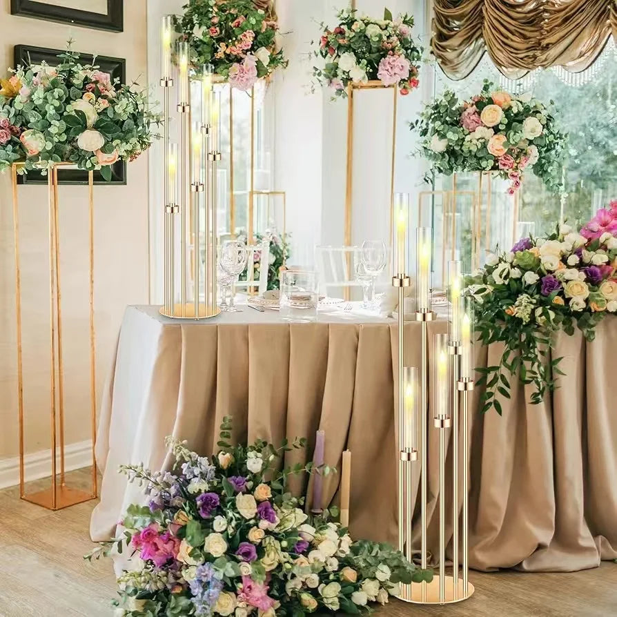 2PCS 46"Tall Floor Candlestick Holder