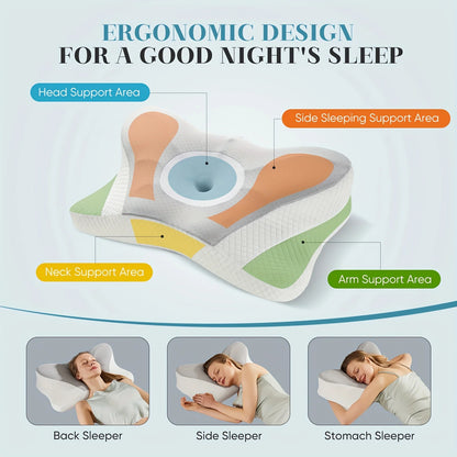 Ergonomic Contour Neck Pillows for Neck Relief