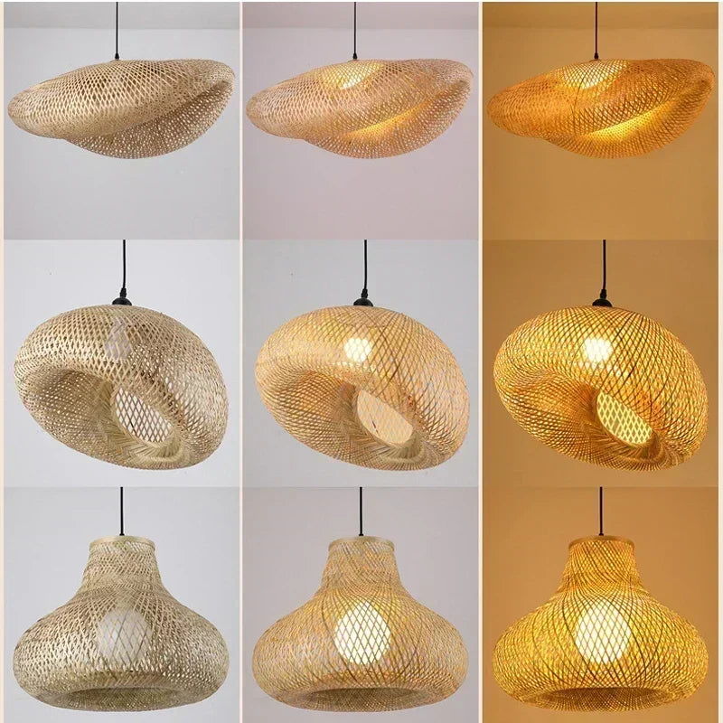 Bamboo Pendant Lamps Ceiling Lights