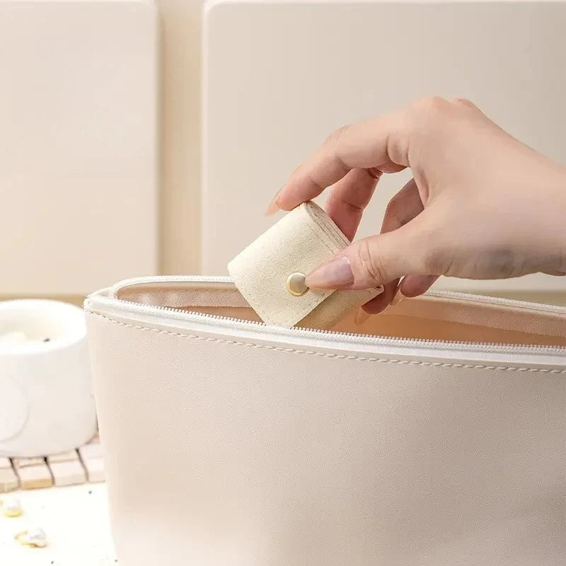 Mini Leather Jewelry Portable Travel Storage Bag