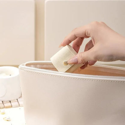 Mini Leather Jewelry Portable Travel Storage Bag