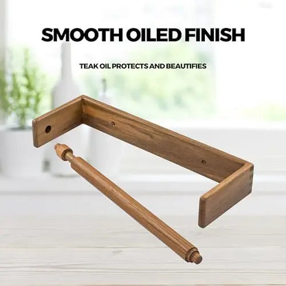 Minimalist Wooden Wall-Mounted Paper Towel Dispenser